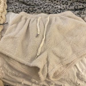 Womens fluffy pajama shorts